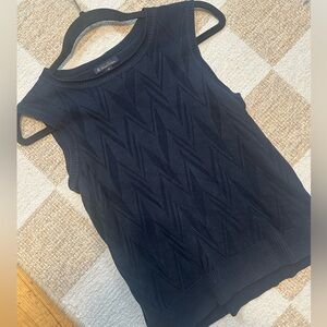 Brooks Brothers Navy Sleeveless Blouse